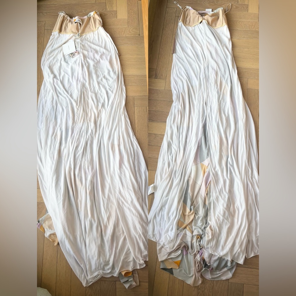 Emilio Pucci Strapless Geometric Print Maxi Dress - Picture 11 of 16